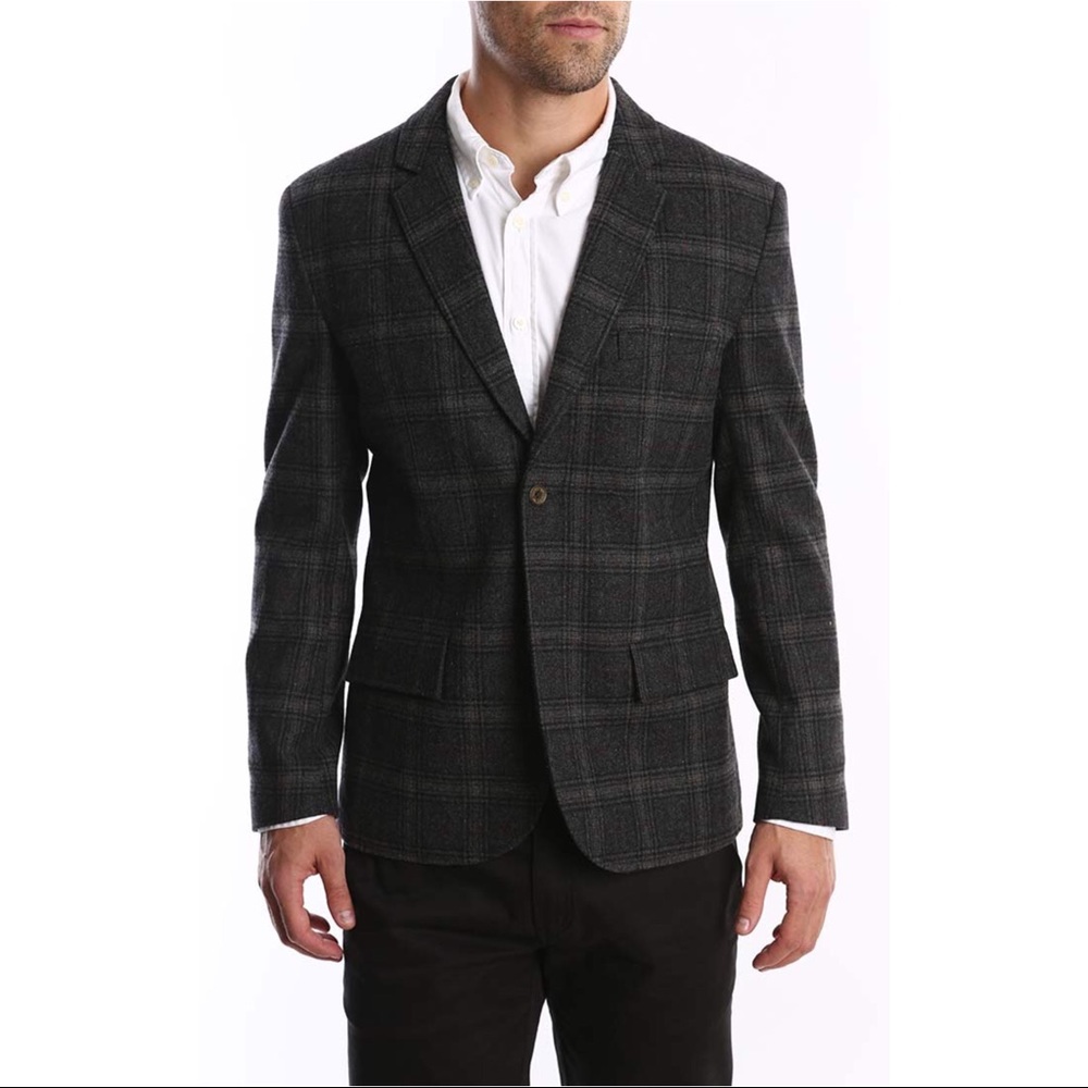 ❌SALE❌ JACHS NY Grey Glen Plaid Wool Blend Blazer M